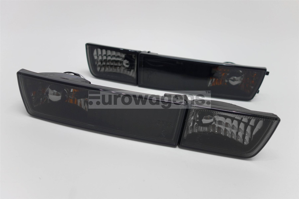 Front indicators with covers crystal black VW Golf MK3 Vento