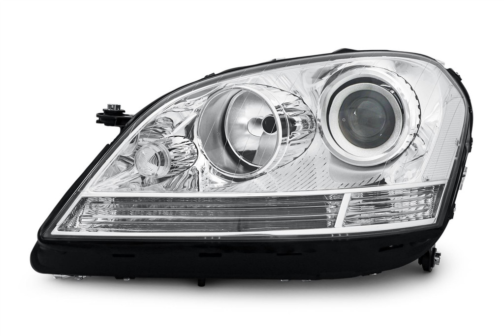 Headlight left chrome halogen Mercedes Benz M Class 05-08