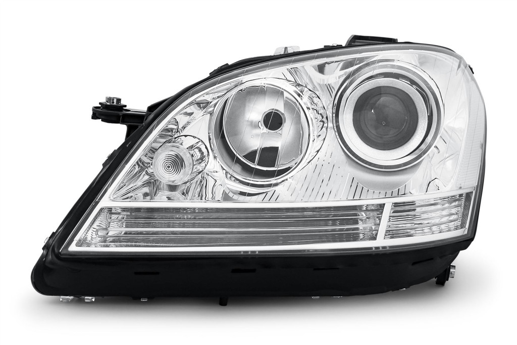 Headlight left chrome halogen Mercedes Benz M Class 05-08