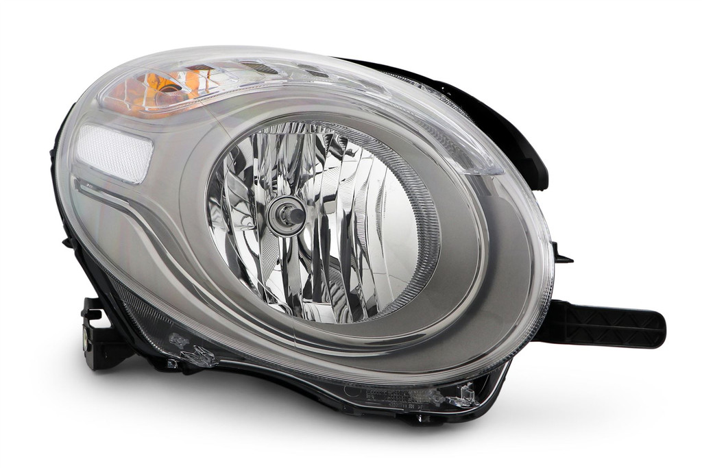 Headlight right black halogen Fiat 500L 17-