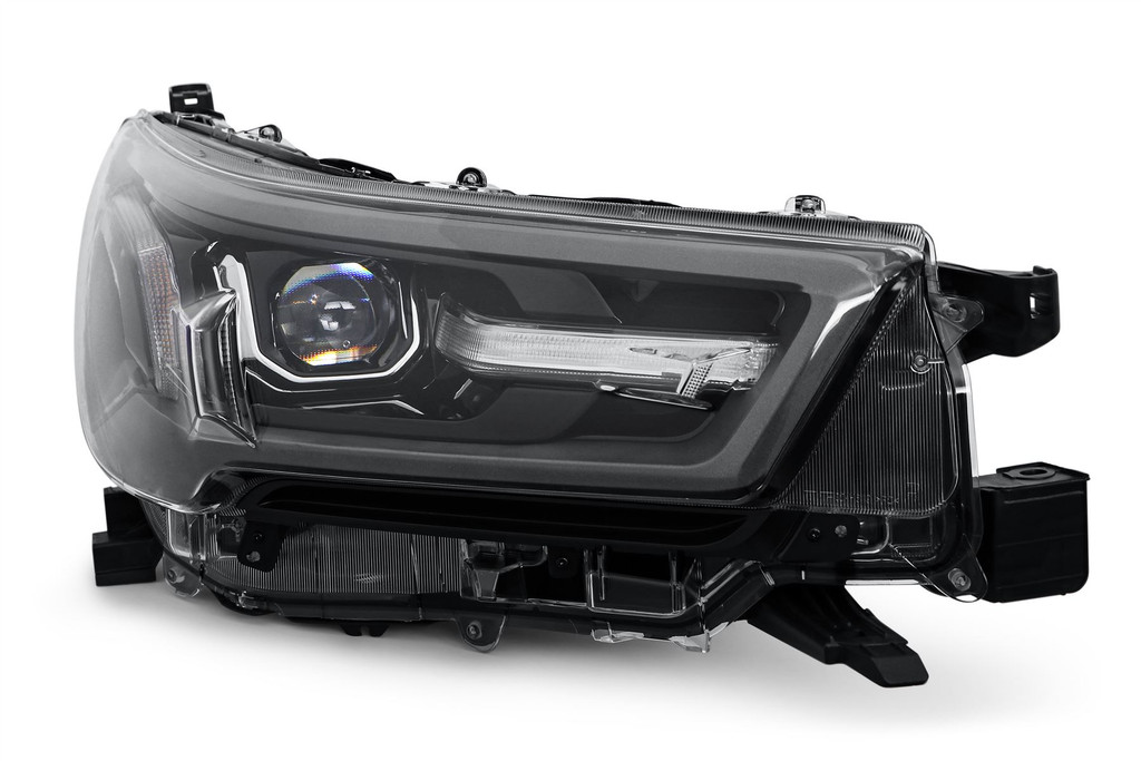 Headlight right LED black grey Toyota Hilux 20-