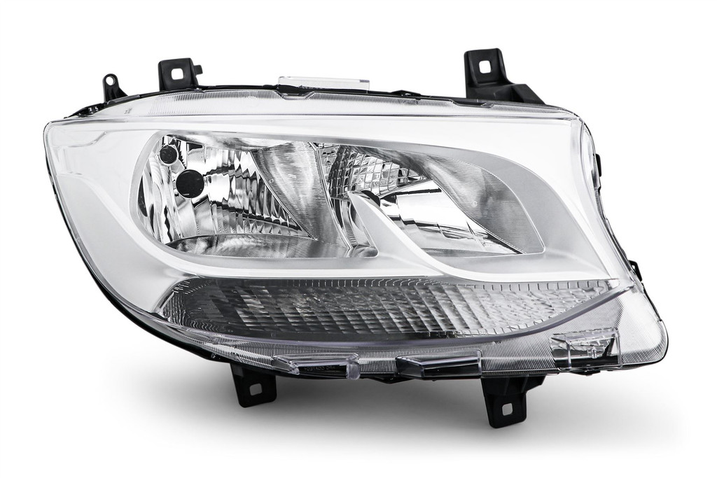 Headlight right chrome Mercedes Benz Sprinter 18-