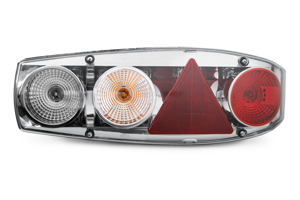 Rear light right smoked grey with reverse triangular reflector Caravan Caraluna II