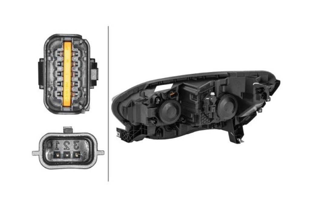 Headlight right halogen LED DRL Renault Scenic Grand Scenic 17-