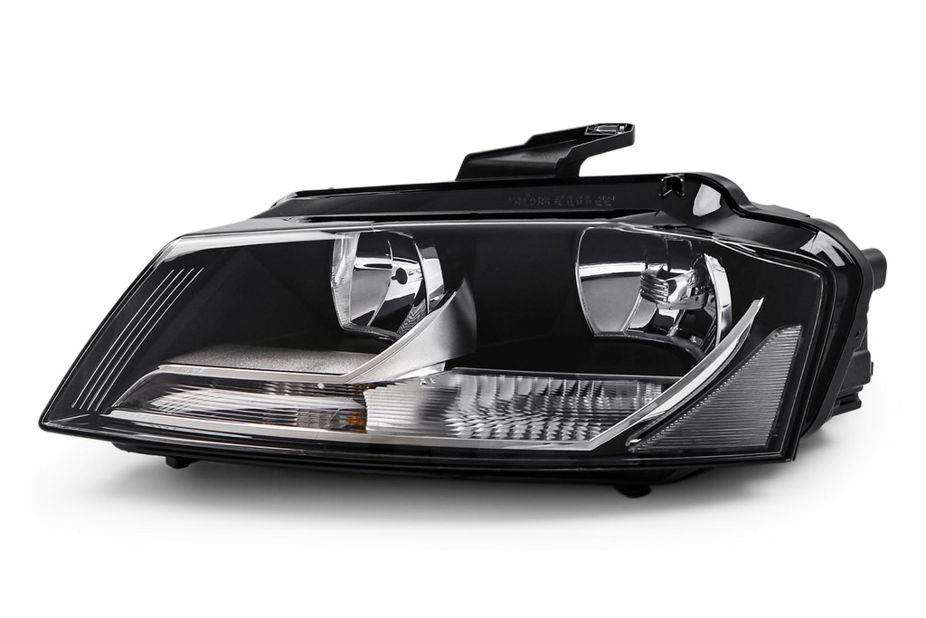 Headlight left black Audi A3 08-12