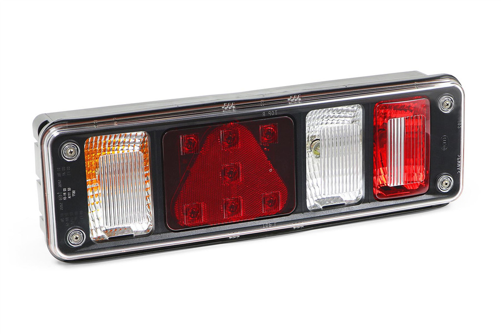 Rear light left triangle reflector trailer lorry Krone Fruehauf Feldbinder Reisch DAF 