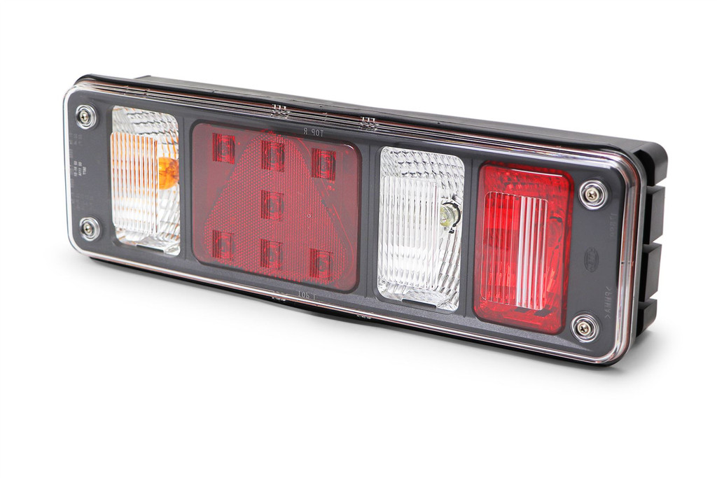 Rear light left triangle reflector trailer lorry Krone Fruehauf Feldbinder Reisch DAF 