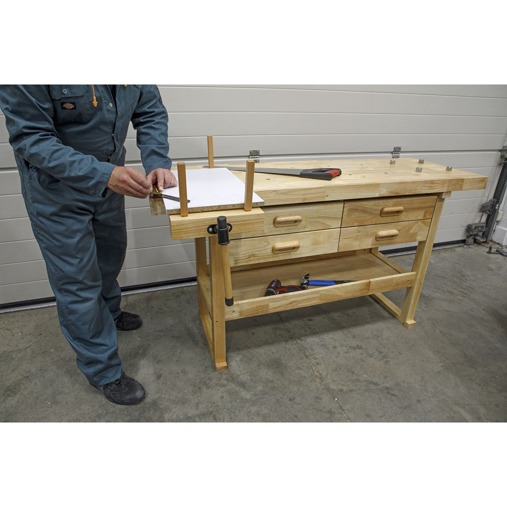 Sealey AP1640 Woodworking Bench with 4 Drawers