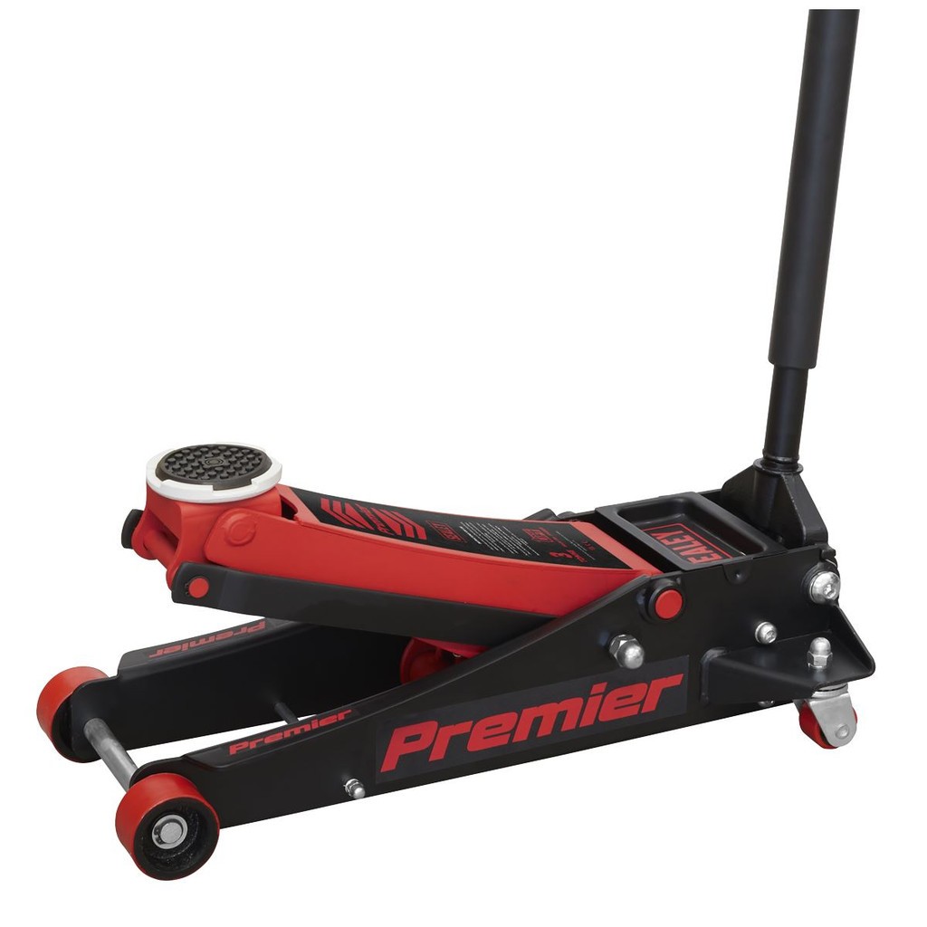 Sealey 3040AR Trolley Jack 3 Tonne Low Profile Rocket Lift Red