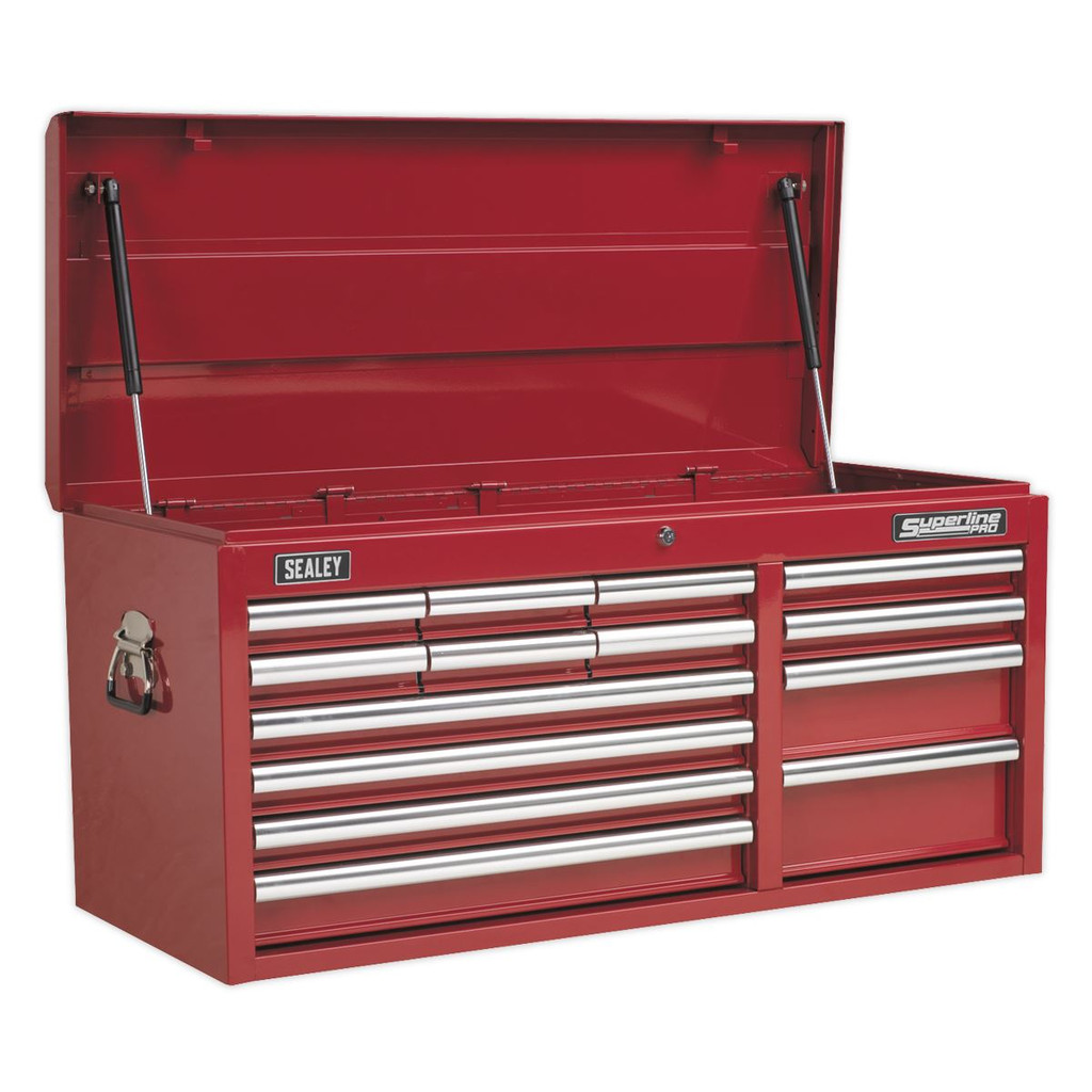 Sealey AP41149 Topchest 14 Drawer with Ball-Bearing Slides Heavy-Duty - Red