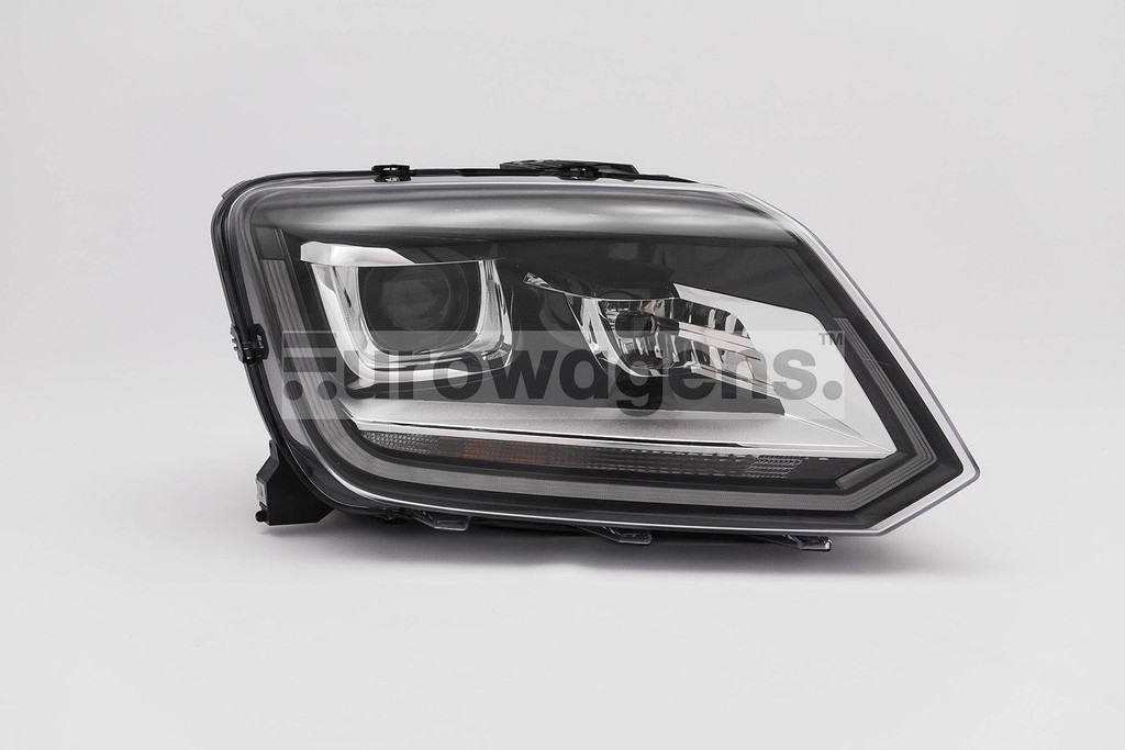 Headlight right black bi xenon LED DRL VW Amarok 14-