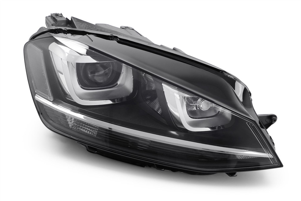 Headlight right black bi xenon LED DRL VW Golf MK7 12-16