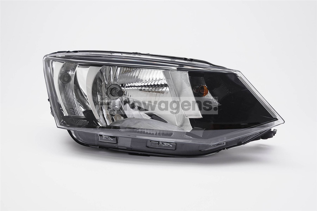 Headlight right black Skoda Fabia 15-17
