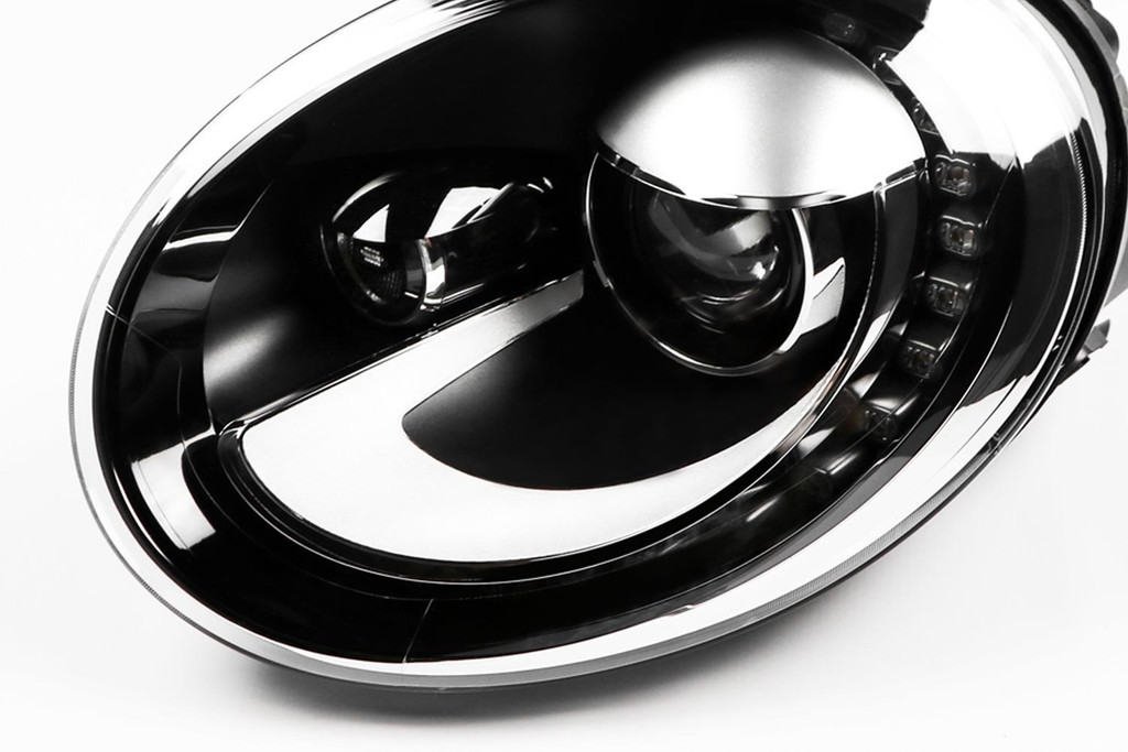 Headlight left black bi-xenon DRL VW Beetle 11-18