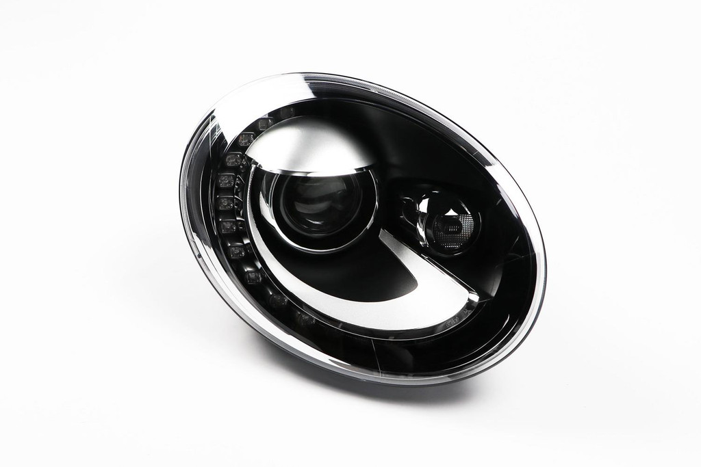 Headlight right black bi-xenon DRL VW Beetle 11-18