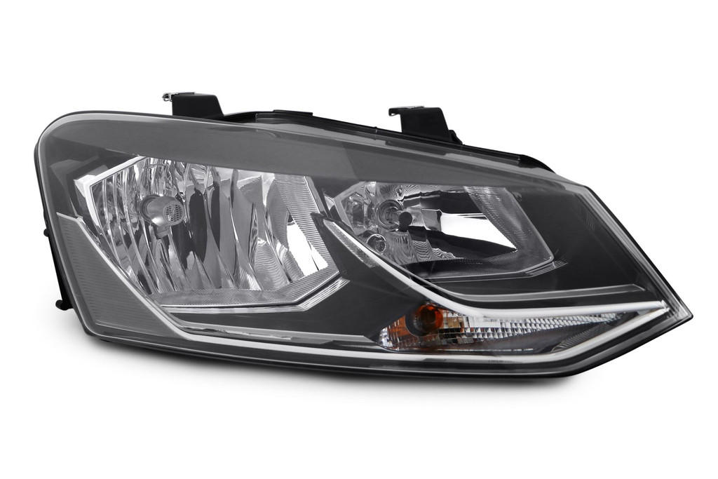 Headlight right black VW Polo 6R 14-17