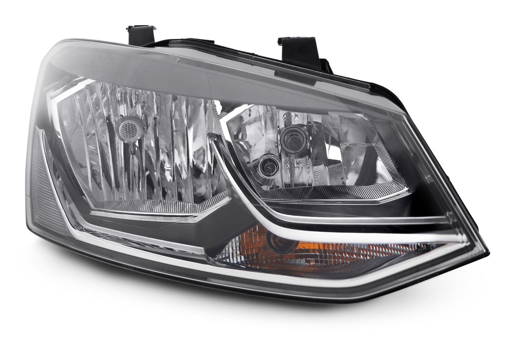 Headlight right black VW Polo 6R 14-17