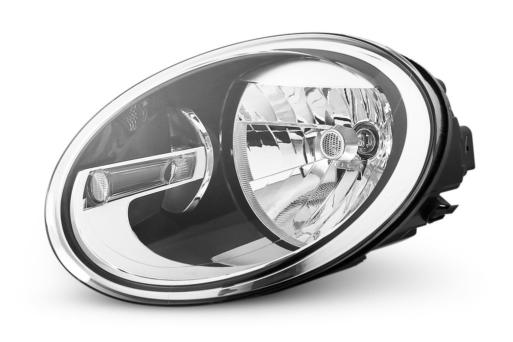Headlight left black VW Beetle 11-18