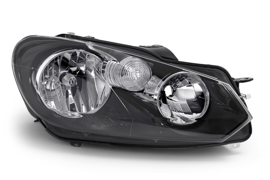 Headlight right black VW Golf MK6 08-12 Hella