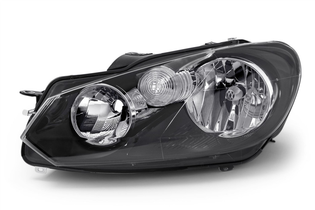 Headlight left black VW Golf MK6 08-12 Hella