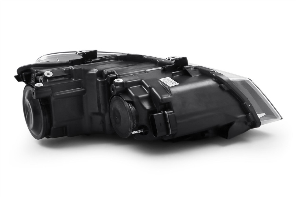 Headlight left black twin reflector VW Polo 09-13 Hella