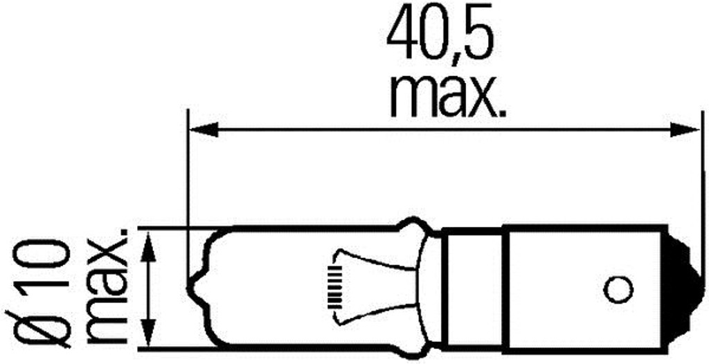 H21W x1 brake indicator rear fog light bulb Hella