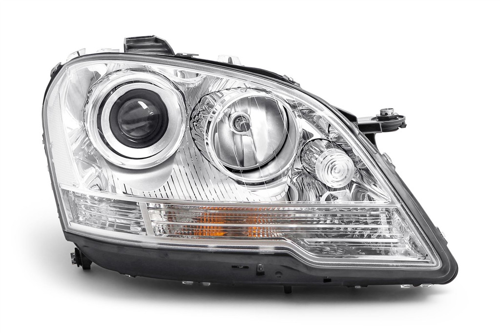 Headlight right projector chrome Mercedes Benz M Class W164 08-11