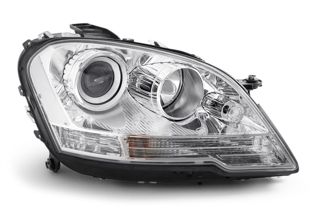 Headlight right projector chrome Mercedes Benz M Class W164 08-11