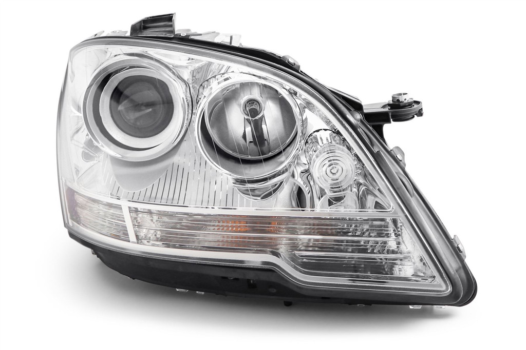 Headlight right projector chrome Mercedes Benz M Class W164 08-11