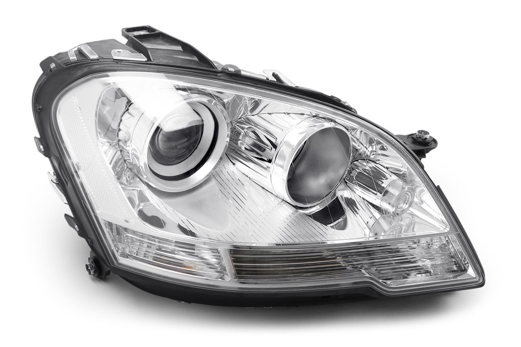 Headlight right projector chrome Mercedes Benz M Class W164 08-11