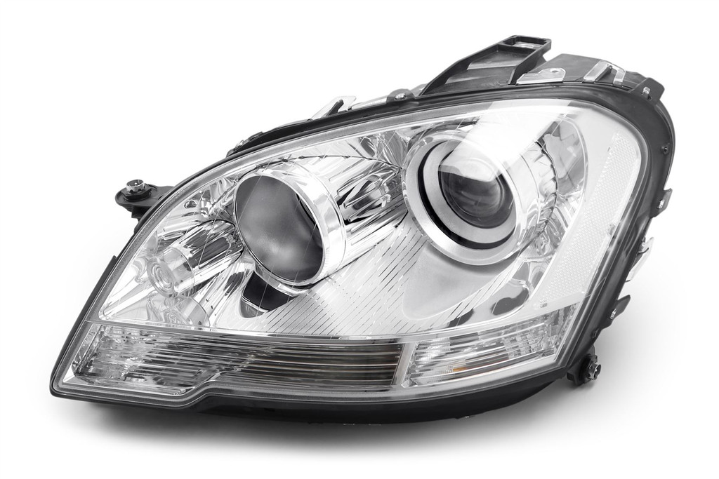 Headlight left projector chrome Mercedes Benz M Class W164 08-11