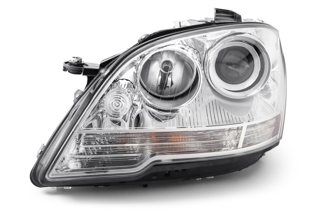 Headlight left projector chrome Mercedes Benz M Class W164 08-11
