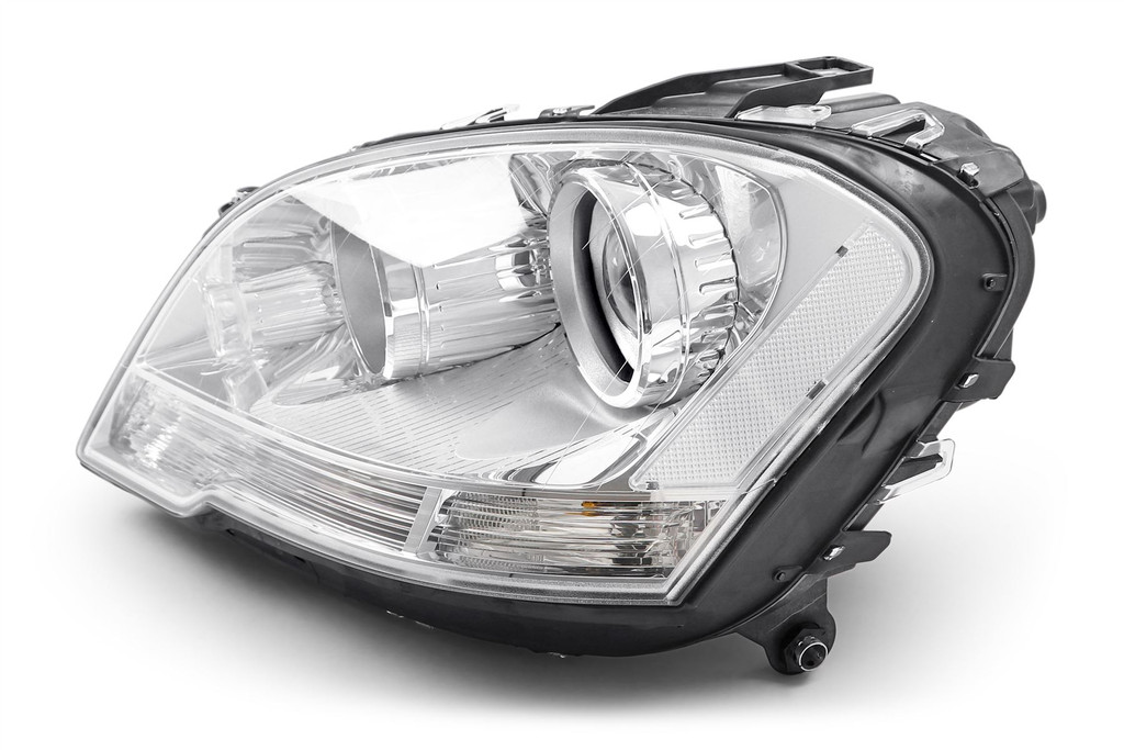 Headlight left projector chrome Mercedes Benz M Class W164 08-11