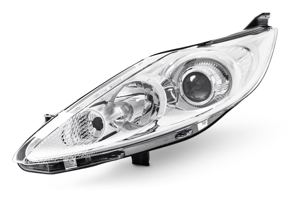 Headlight left projector chrome Ford Fiesta MK6 08-12