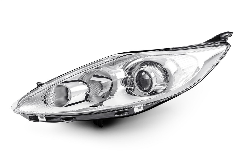 Headlight left projector chrome Ford Fiesta MK6 08-12