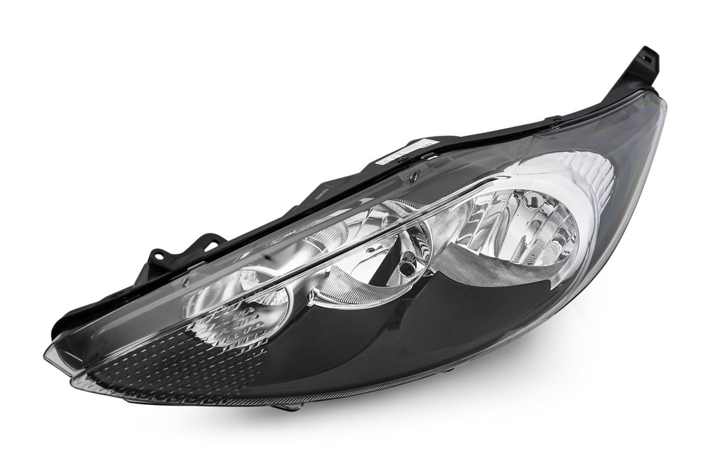 Headlight left black Ford Fiesta MK6 08-12 Hella