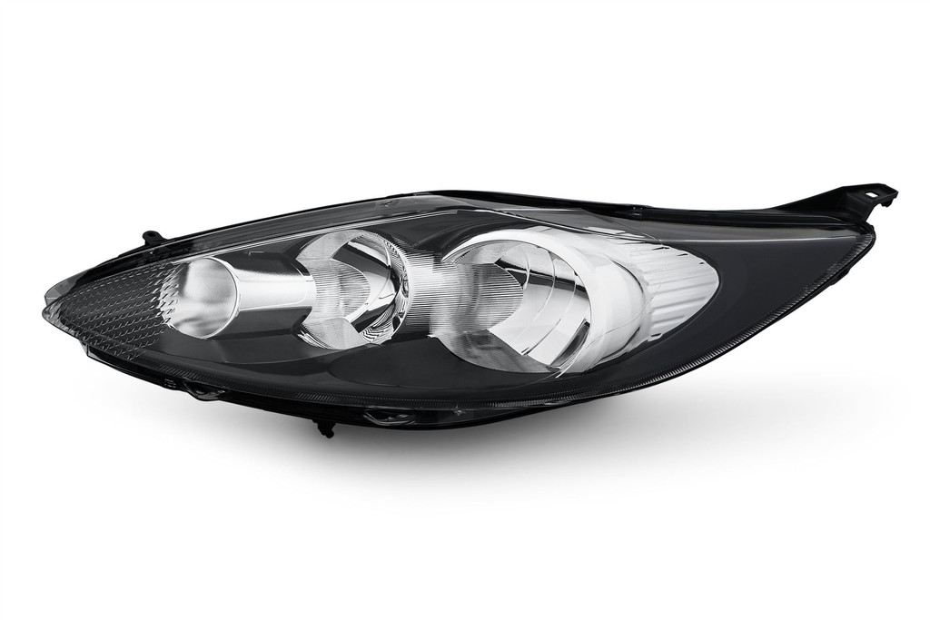 Headlight left black Ford Fiesta MK6 08-12 Hella