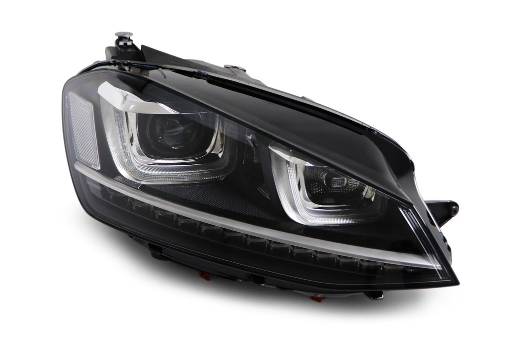 Headlight right black bi xenon adaptive LED DRL AFS VW Golf R MK7 14-17