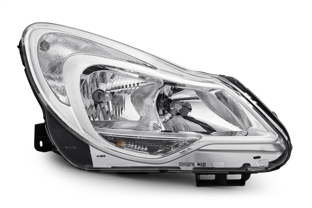 Headlight right chrome Vauxhall Corsa D 11-14