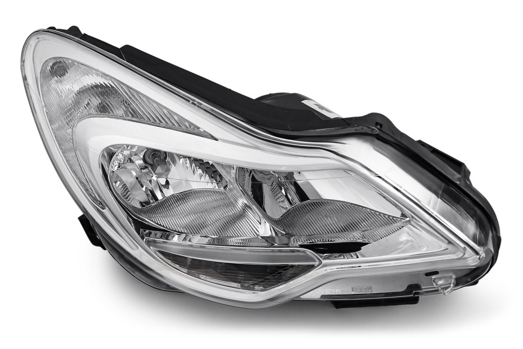 Headlight right chrome Vauxhall Corsa D 11-14