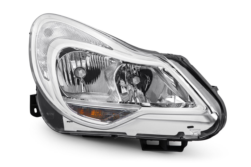 Headlight right chrome Vauxhall Corsa D 11-14