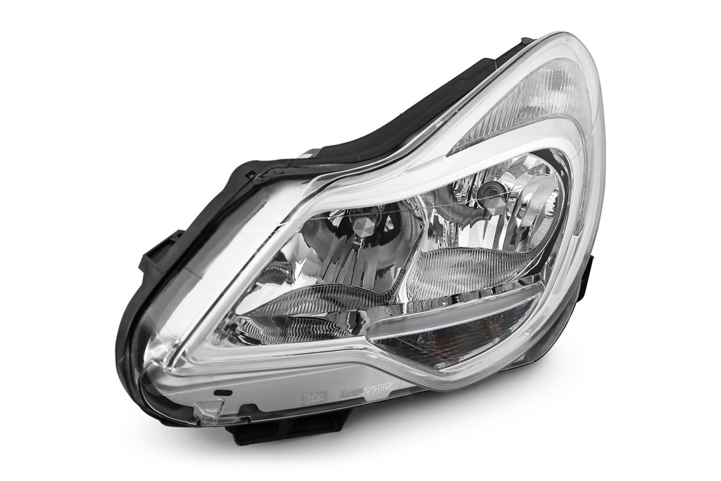 Headlight left chrome Vauxhall Corsa D 11-14