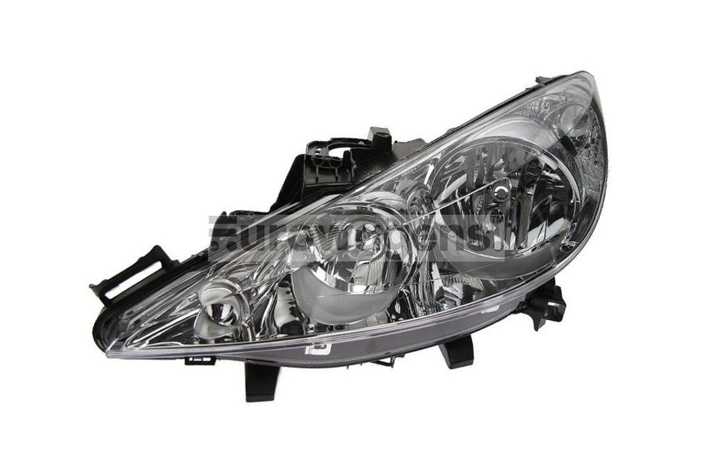 Headlight left with fog light Peugeot 207 06-11 Valeo