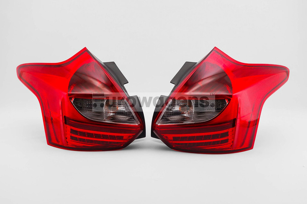 Rear lights set clear red LED Ford Focus MK3 11-15 Upgrade