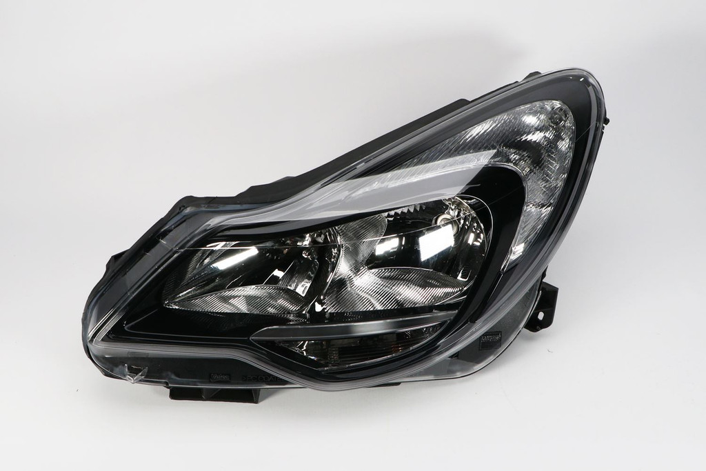 Headlight left black Vauxhall Corsa D 11-14 Valeo