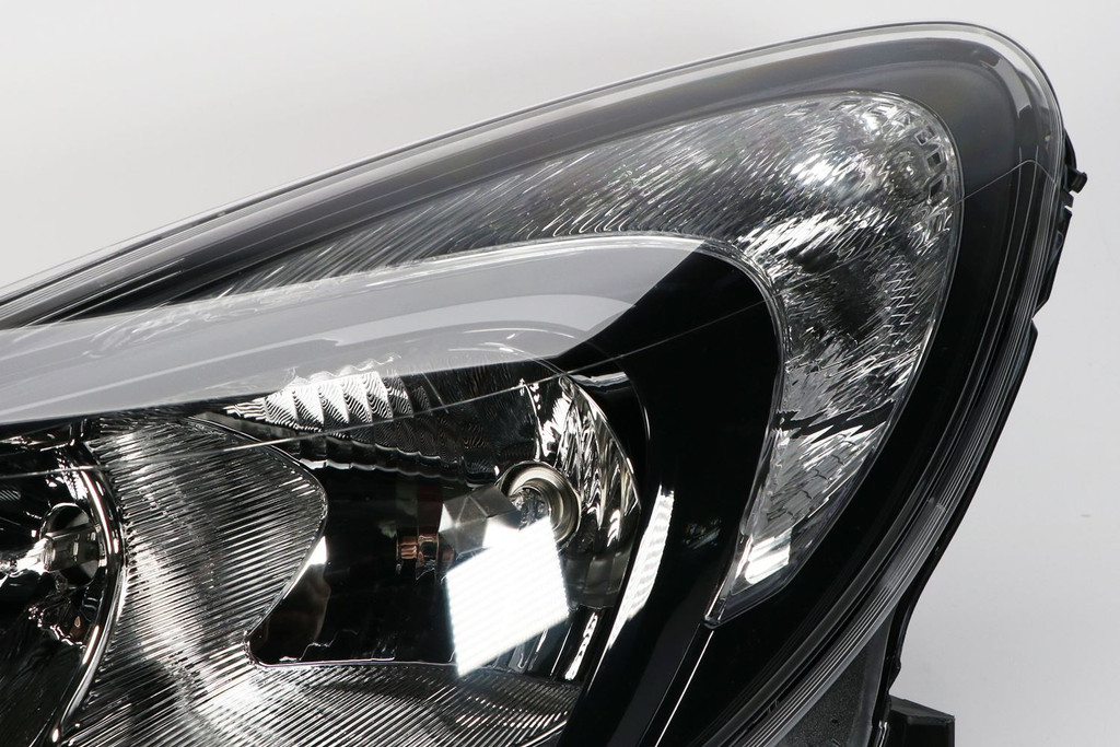 Headlight left black Vauxhall Corsa D 11-14 Valeo