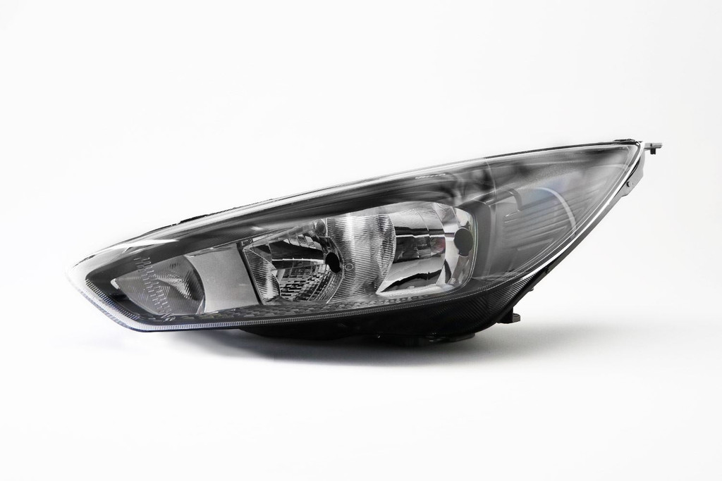 Headlight left black Ford Focus 14-17