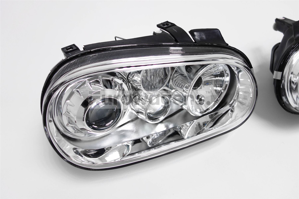 Headlights set chrome projector VW Golf MK4 97-04