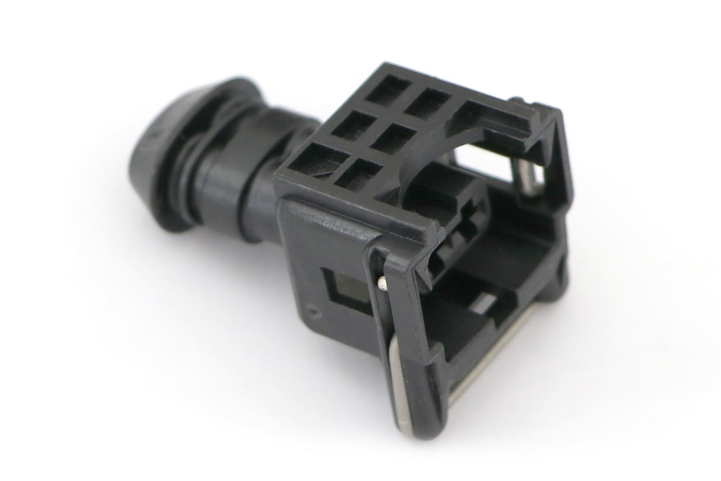 Headlight dust cap with plug