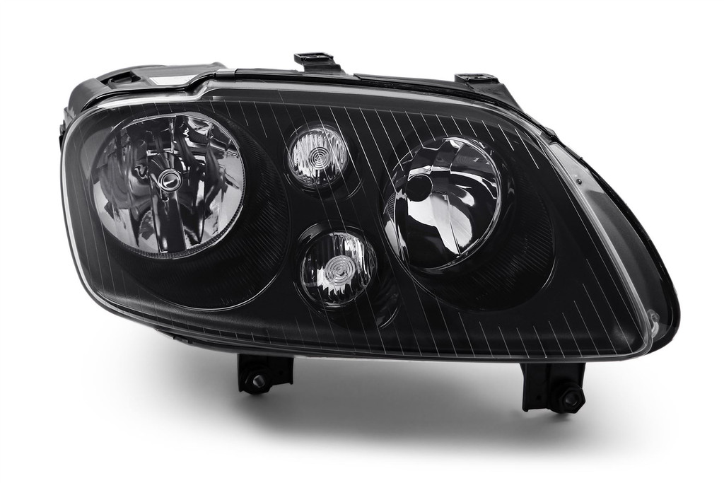 Headlight right black with fog light VW Caddy MK3 03-10